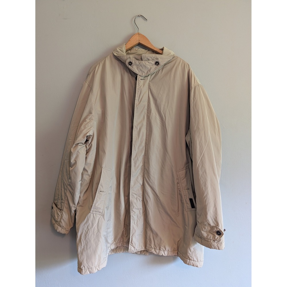 Polo Ralph Lauren Mens 2XB Tan Beige Quilted Lined Car Coat Full Zip Jacket